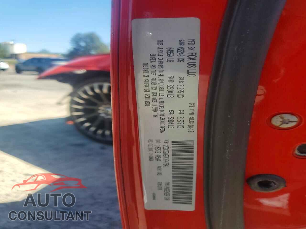 DODGE CHALLENGER 2019 - 2C3CDZAG7KH747941