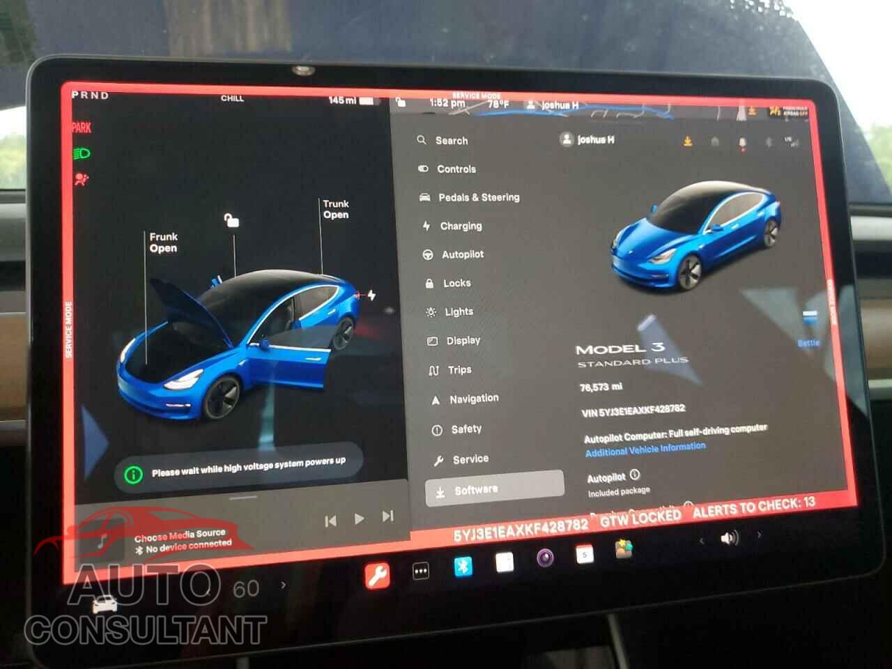 TESLA MODEL 3 2019 - 5YJ3E1EAXKF428782