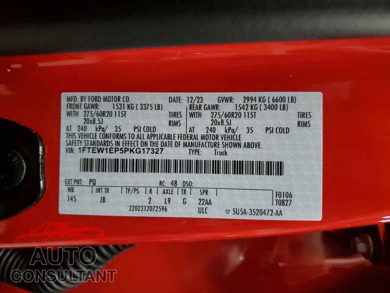 FORD F-150 2023 - 1FTEW1EP5PKG17327