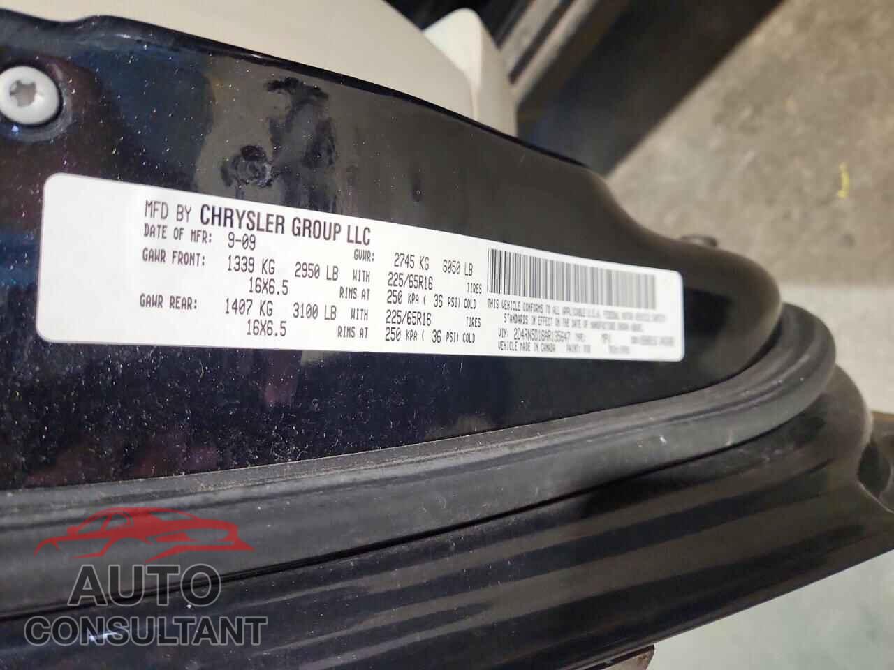 DODGE CARAVAN 2010 - 2D4RN5D16AR135647
