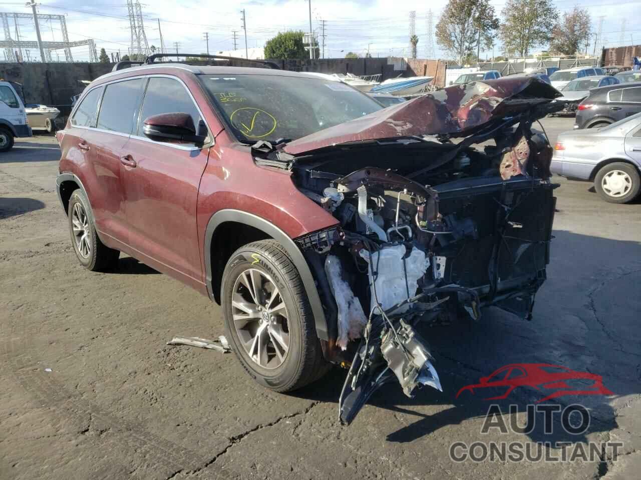 TOYOTA HIGHLANDER 2016 - 5TDKKRFH0GS137869