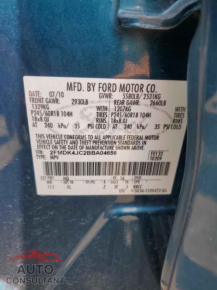 FORD EDGE 2011 - 2FMDK4JC2BBA04656