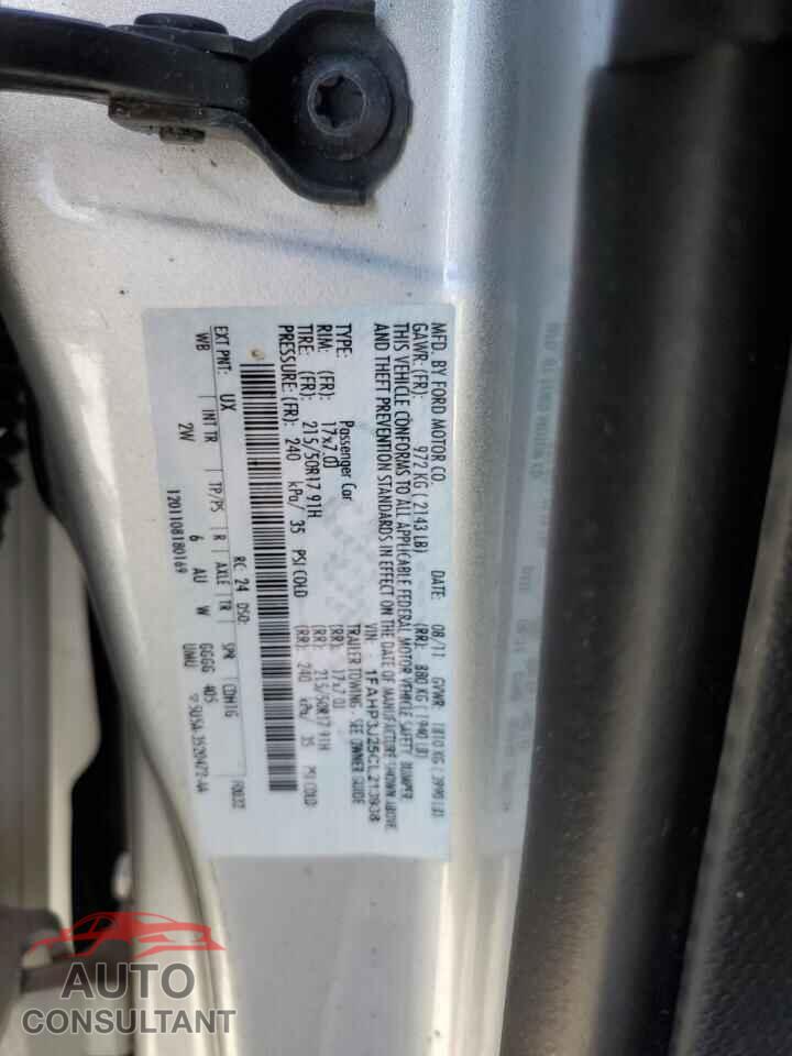 FORD FOCUS 2012 - 1FAHP3J25CL213938