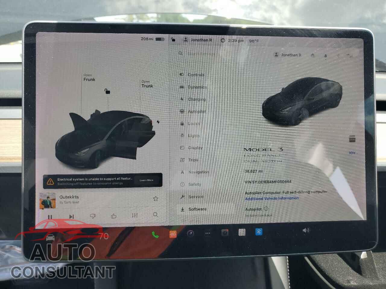 TESLA MODEL 3 2021 - 5YJ3E1EB4MF050664