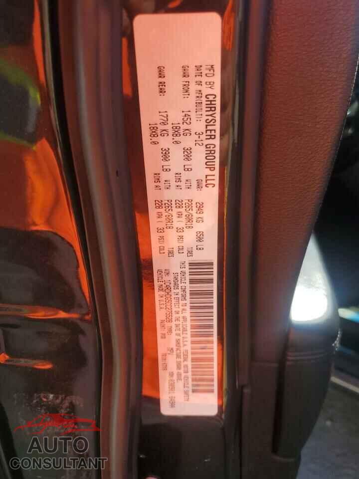DODGE DURANGO 2012 - 1C4RDHDG5CC275528