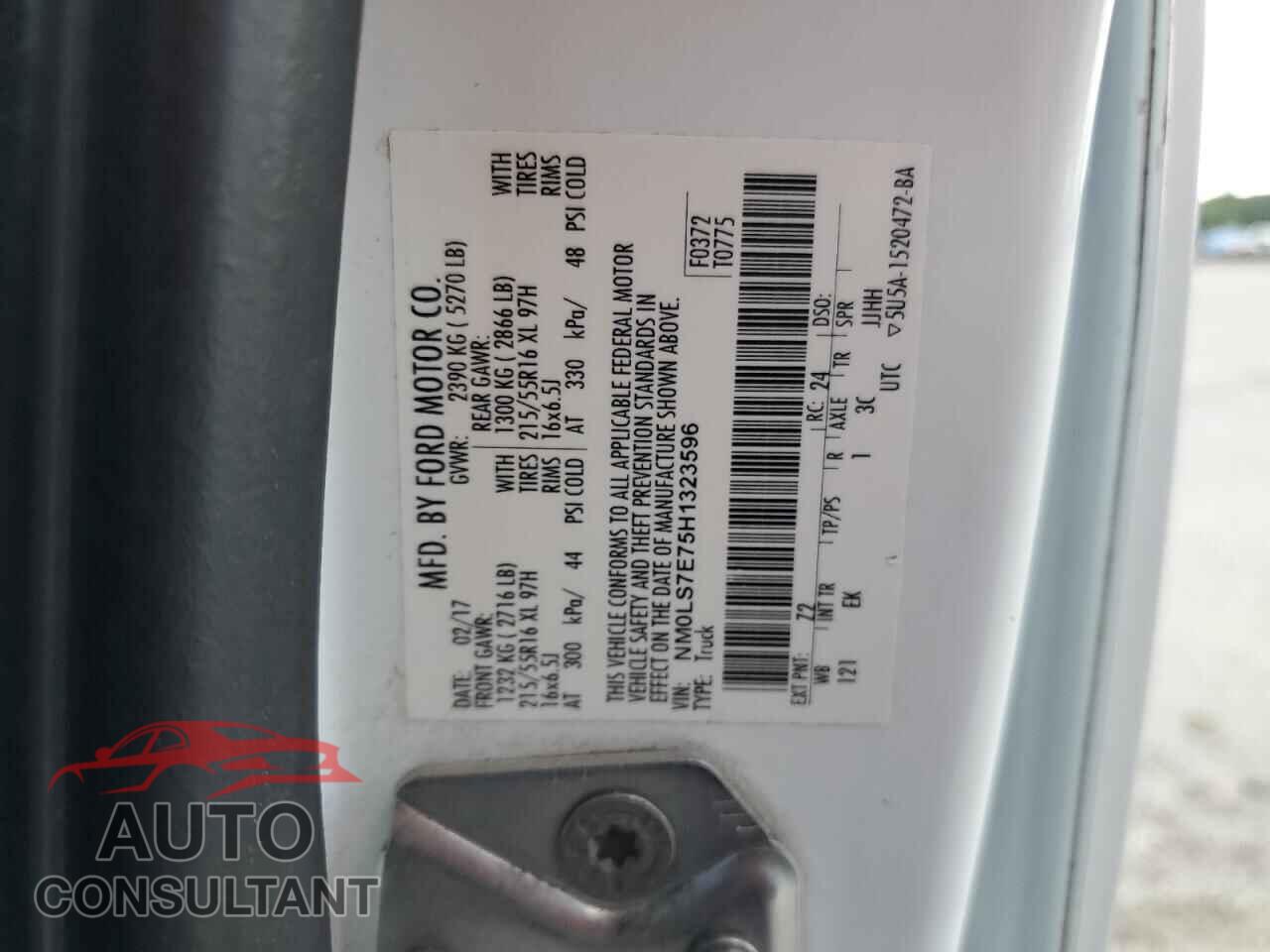 FORD TRANSIT 2017 - NM0LS7E75H1323596