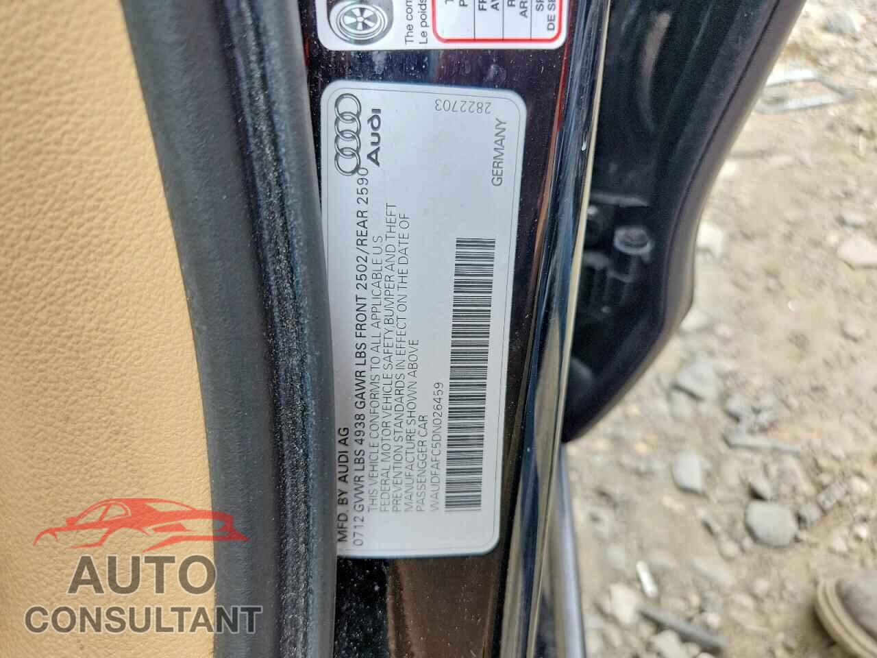 AUDI A6 2013 - WAUDFAFC5DN026459