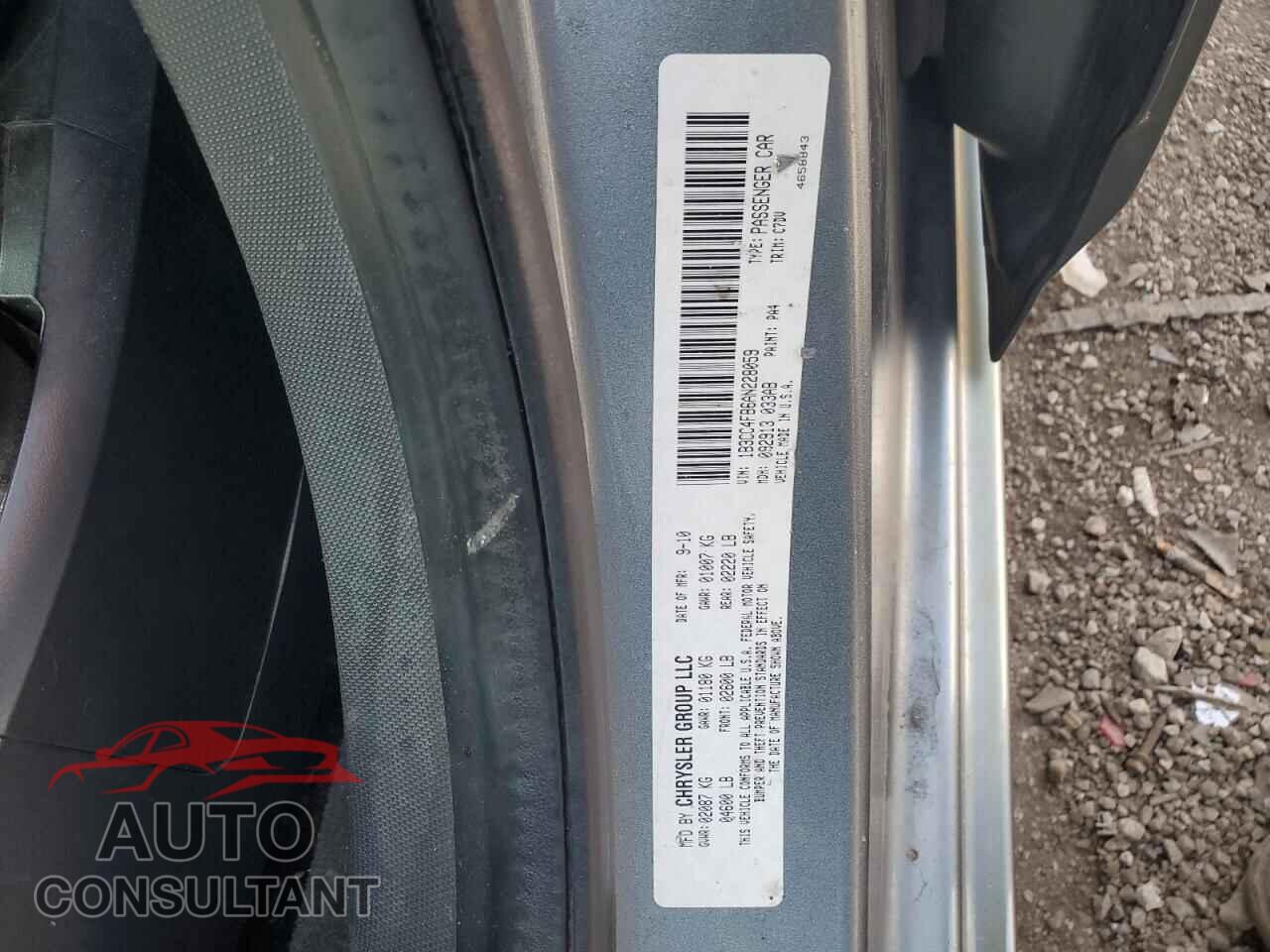 DODGE AVENGER 2010 - 1B3CC4FB6AN228059