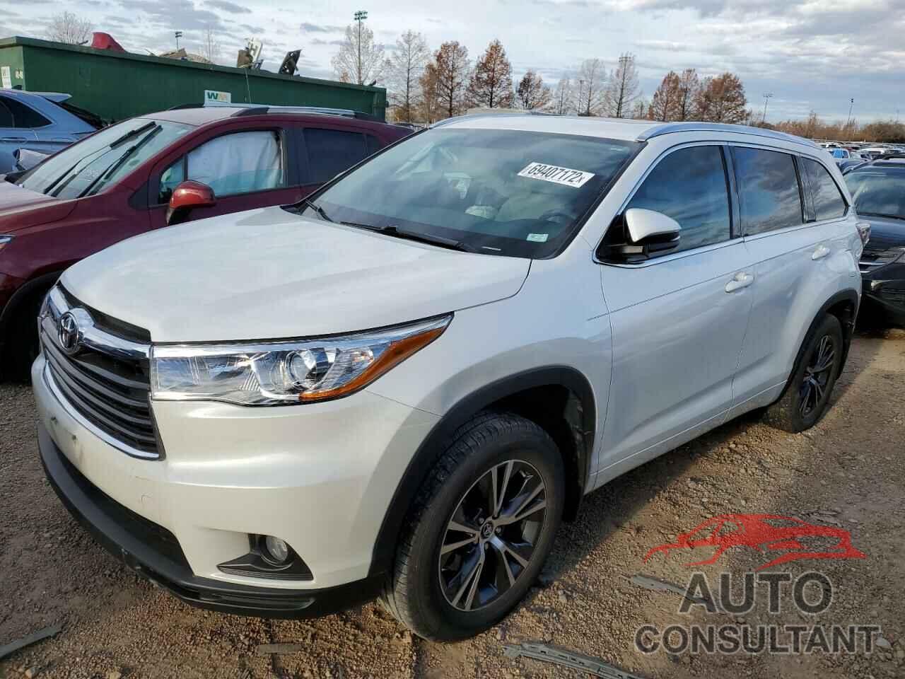 TOYOTA HIGHLANDER 2016 - 5TDJKRFH5GS331759