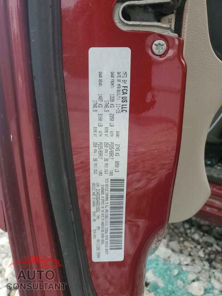 DODGE CARAVAN 2016 - 2C4RDGBG4GR218361