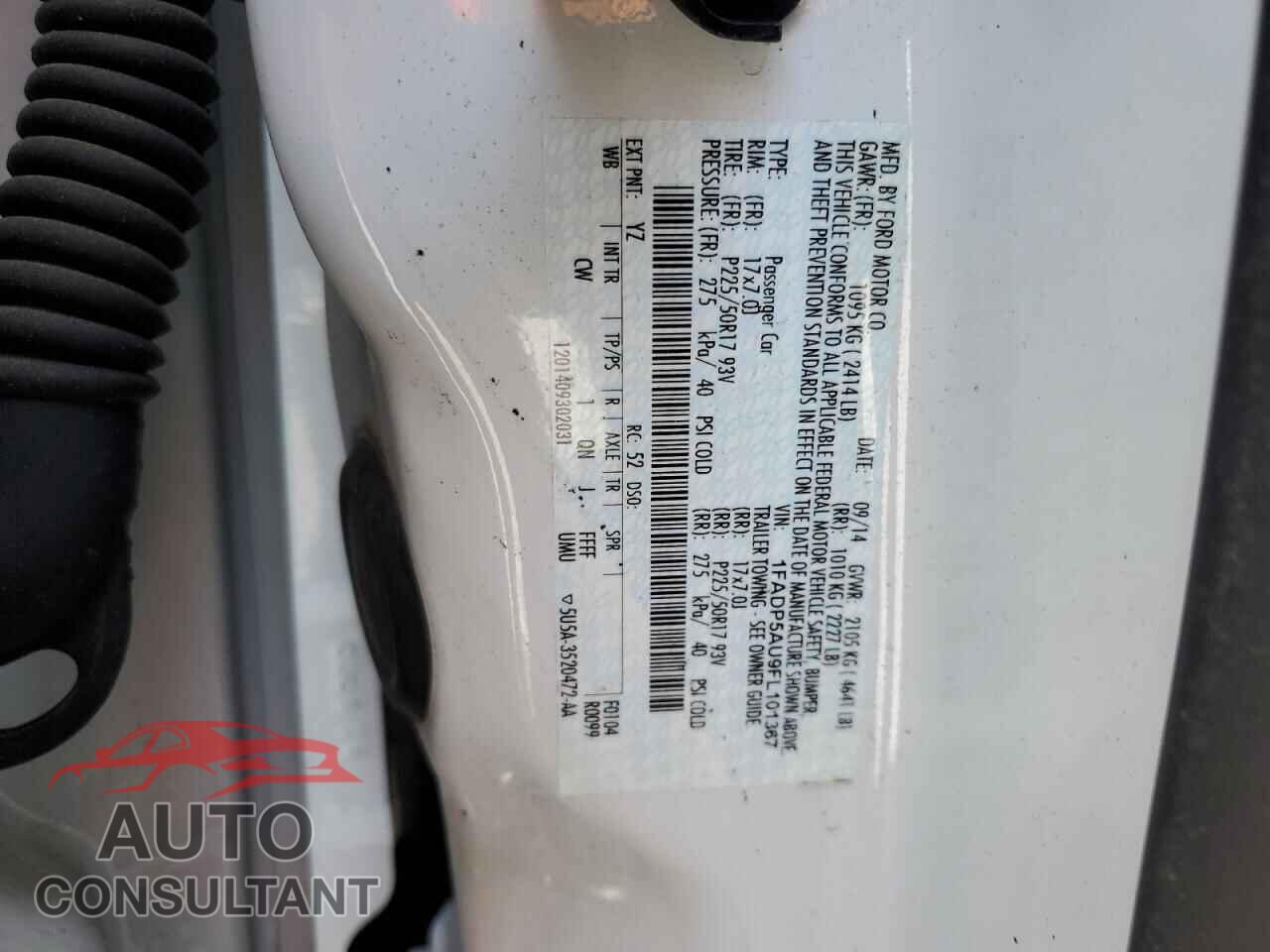 FORD CMAX 2015 - 1FADP5AU9FL101367