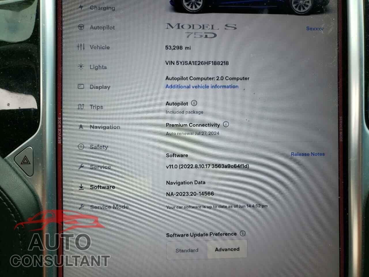 TESLA MODEL S 2017 - 5YJSA1E26HF188218