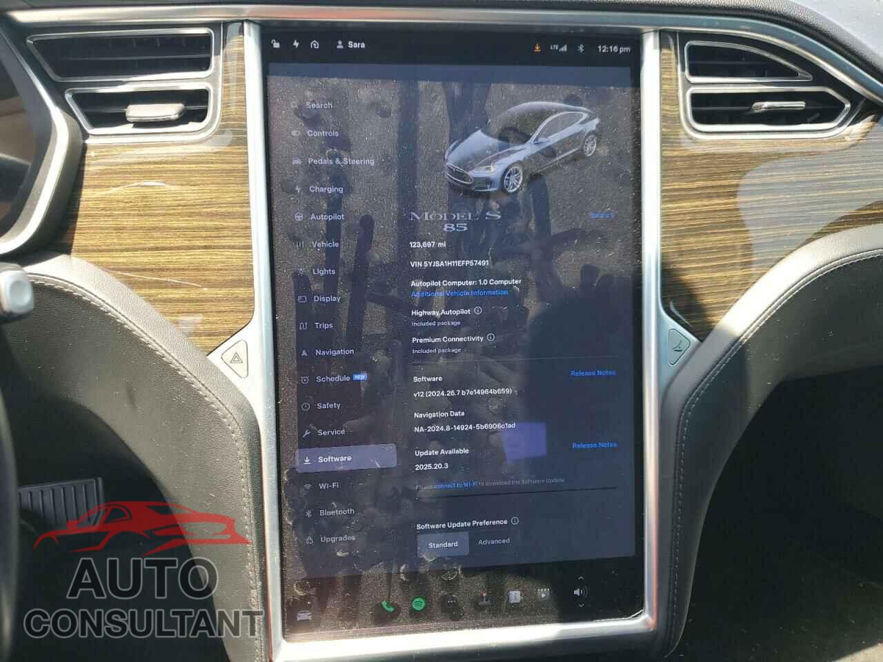 TESLA MODEL S 2014 - 5YJSA1H11EFP57491