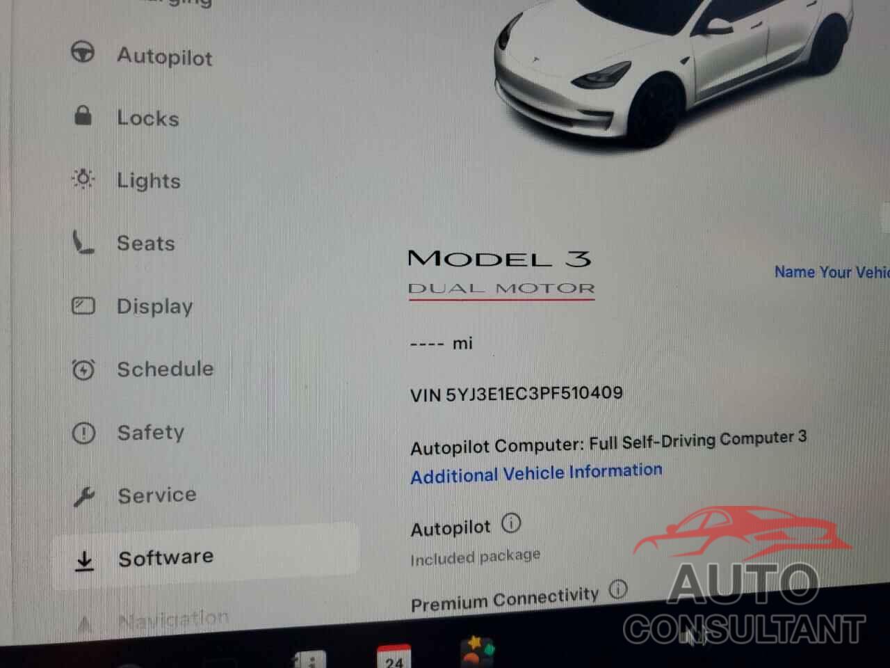 TESLA MODEL 3 2023 - 5YJ3E1EC3PF510409