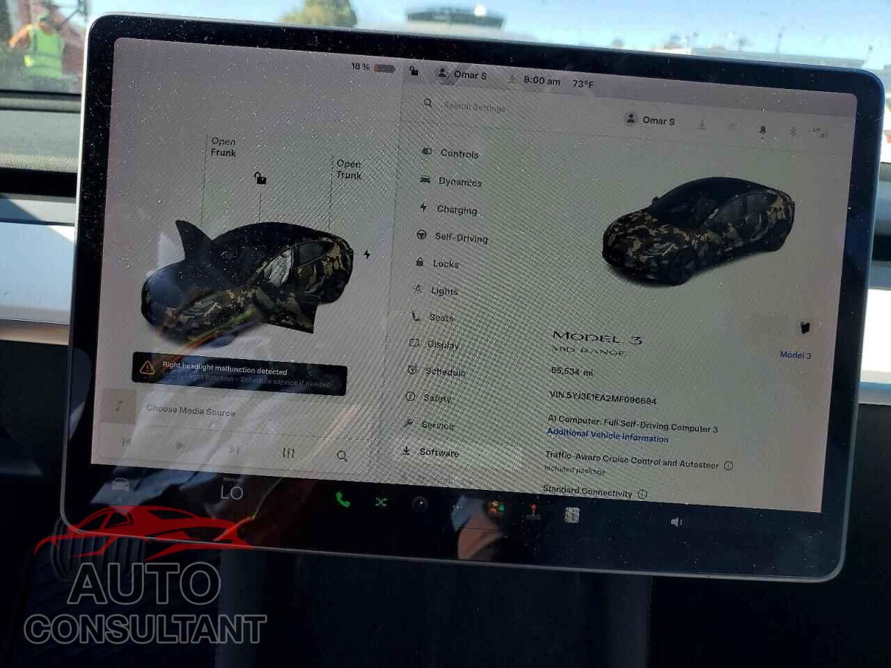 TESLA MODEL 3 2021 - 5YJ3E1EA2MF096694