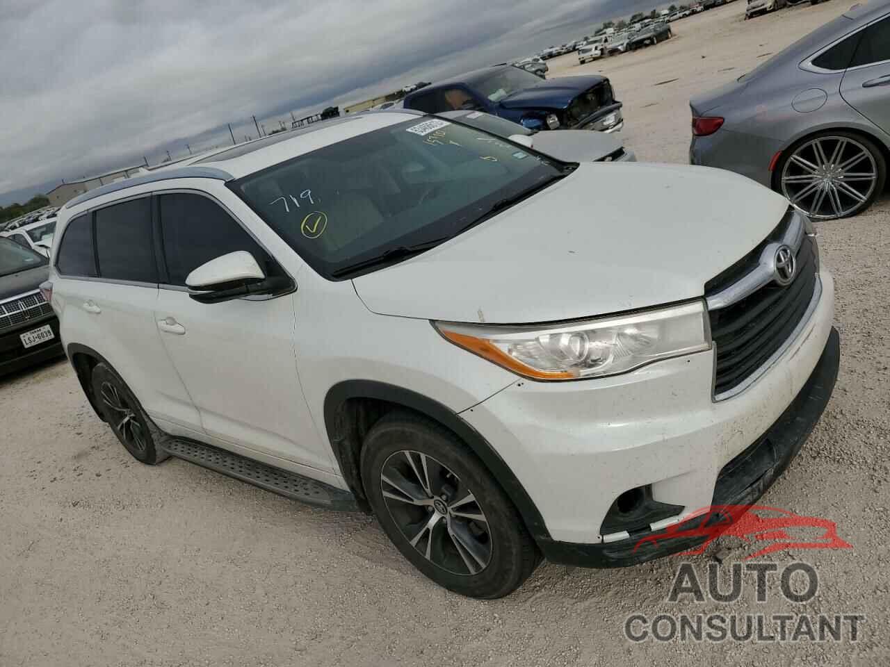 TOYOTA HIGHLANDER 2016 - 5TDKKRFH7GS505545