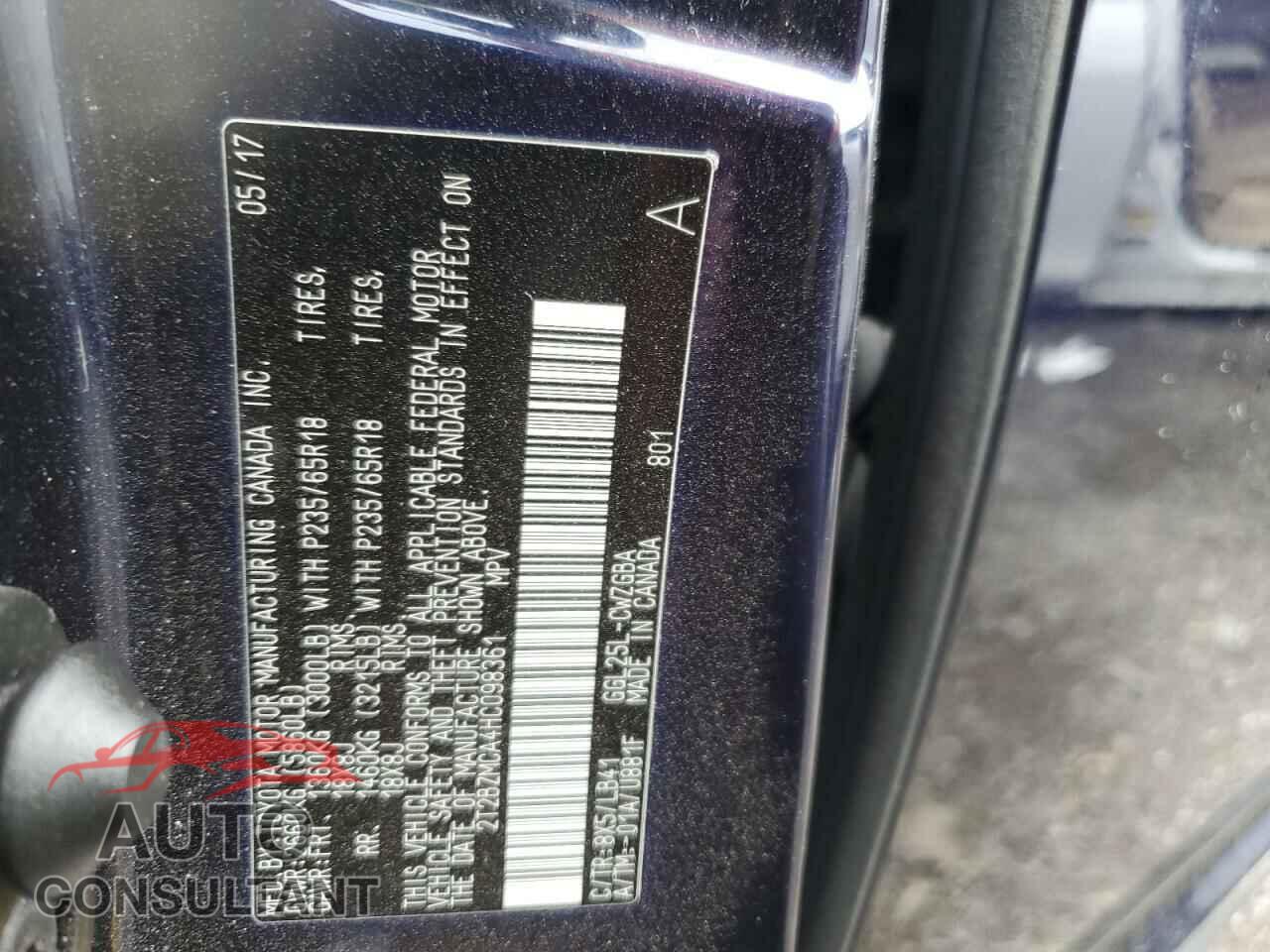 LEXUS RX350 2017 - 2T2BZMCA4HC098361