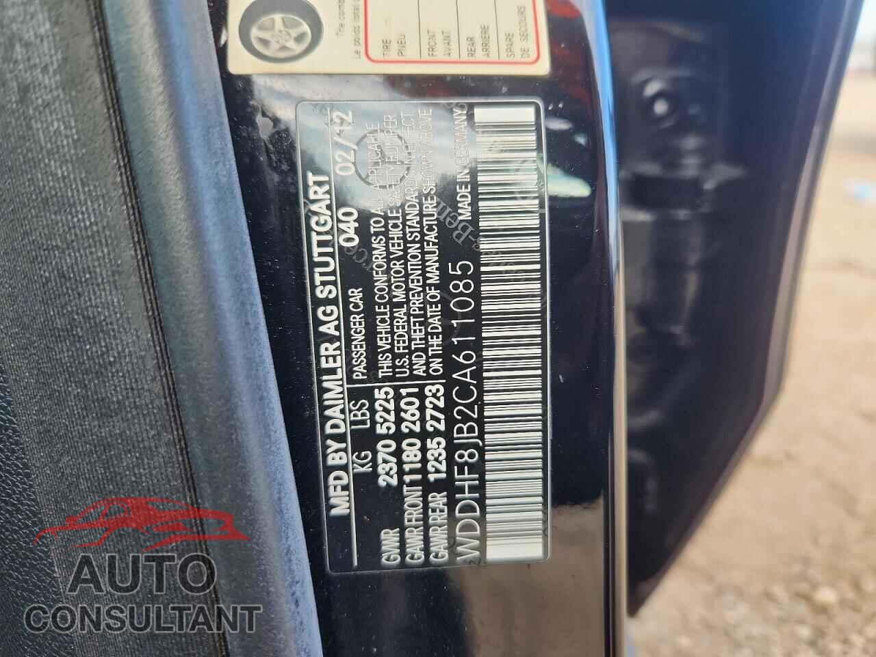MERCEDES-BENZ E-CLASS 2012 - WDDHF8JB2CA611085