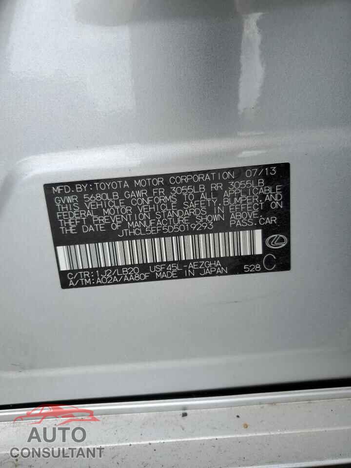 LEXUS LS460 2013 - JTHCL5EF5D5019293