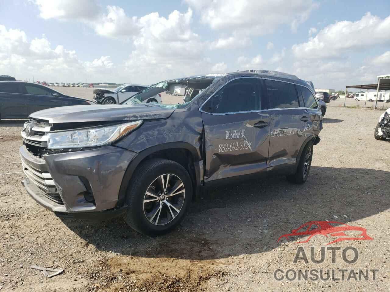TOYOTA HIGHLANDER 2019 - 5TDZARFH2KS061498