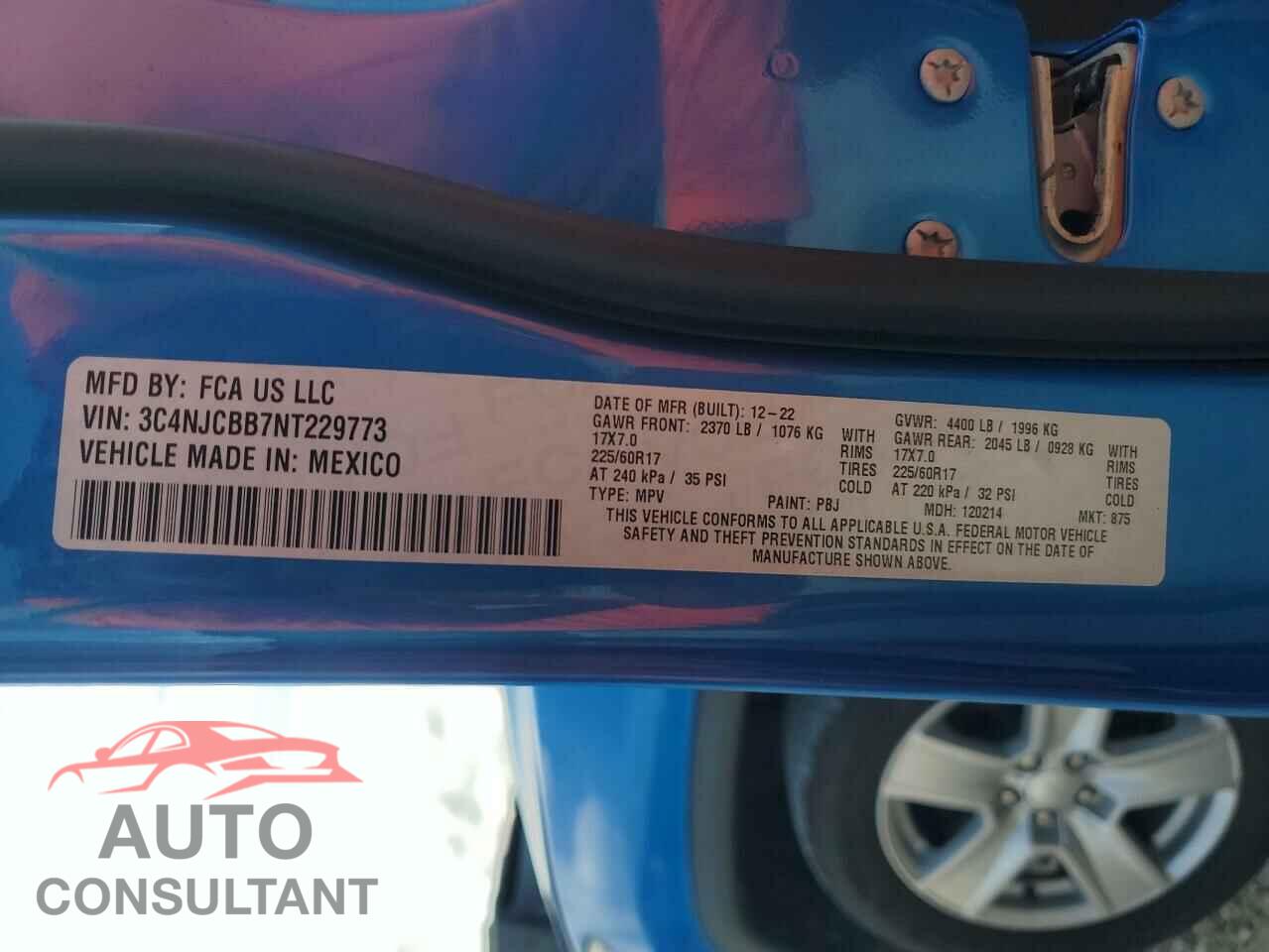 JEEP COMPASS 2022 - 3C4NJCBB7NT229773