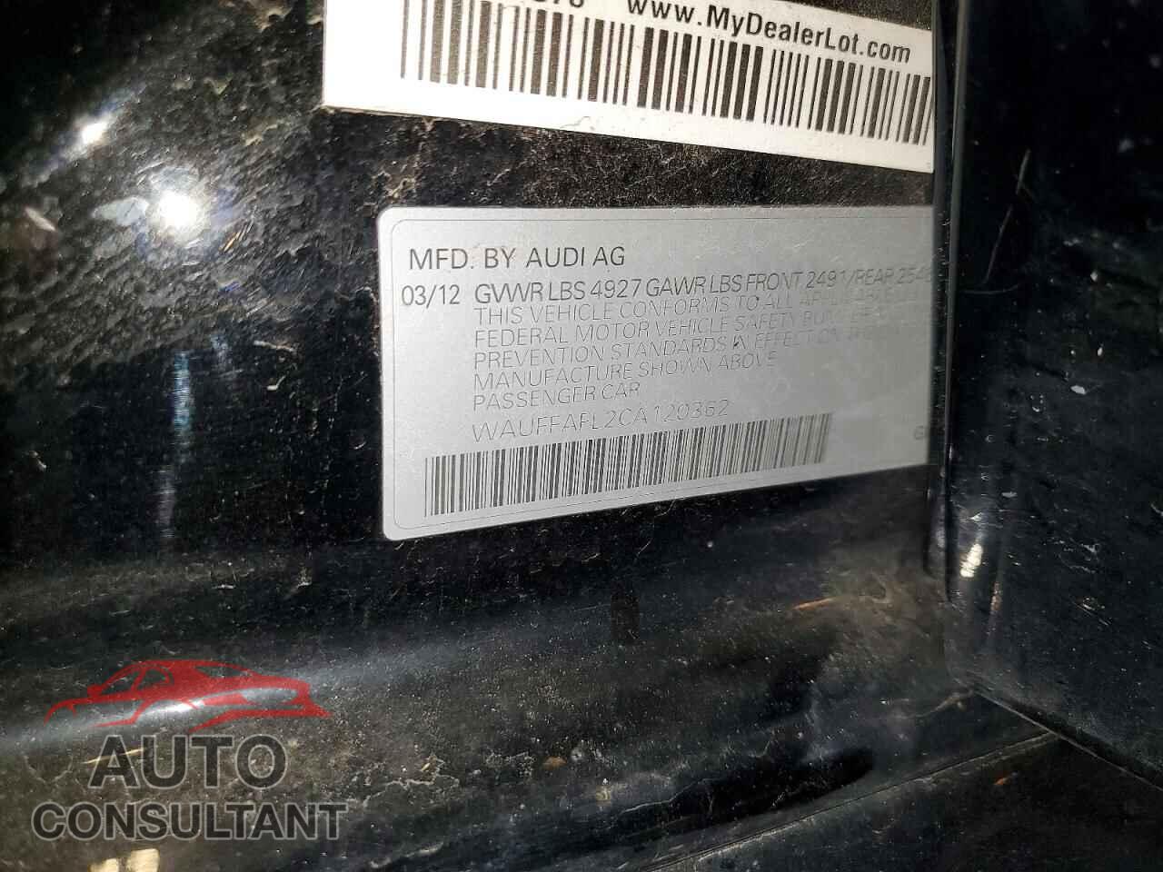 AUDI A4 2012 - WAUFFAFL2CA120362