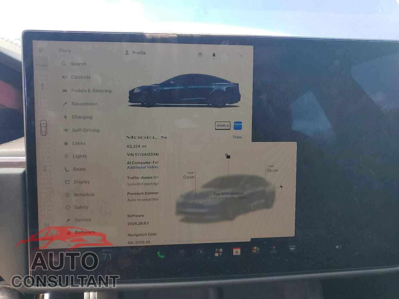 TESLA MODEL S 2021 - 5YJSA1E54MF437068