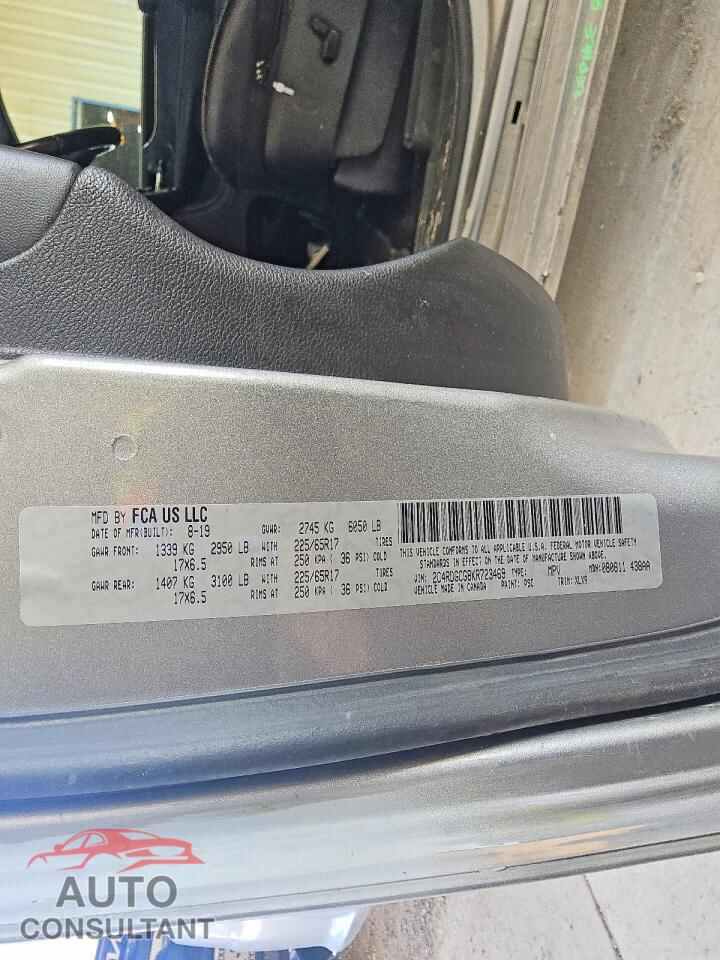 DODGE CARAVAN 2019 - 2C4RDGCG8KR723469