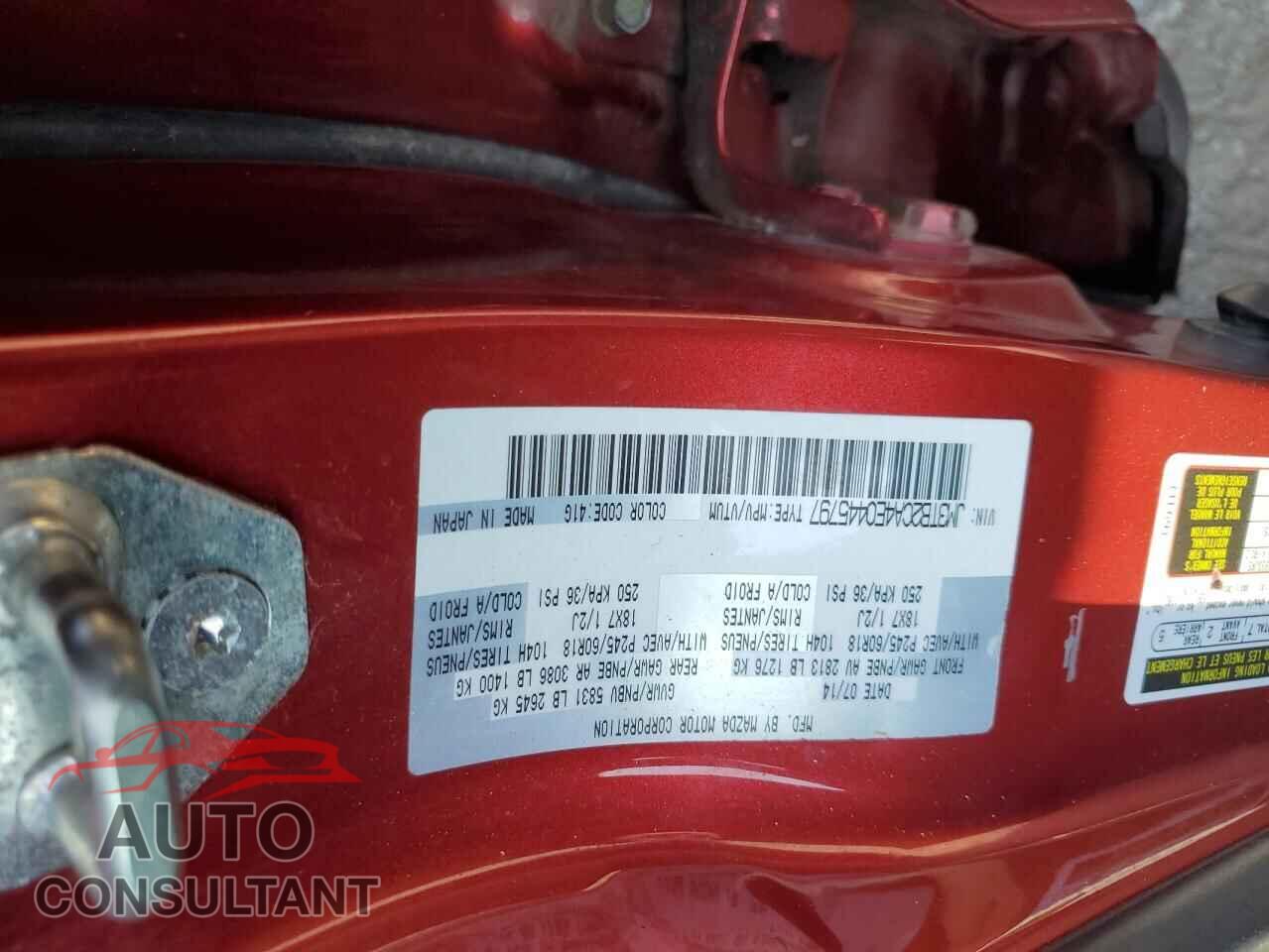 MAZDA CX-9 2014 - JM3TB2CA4E0445797