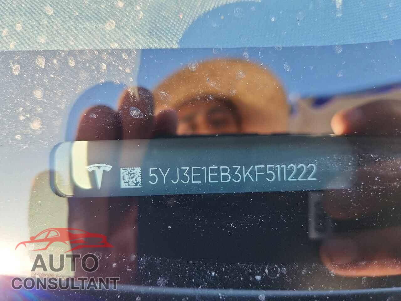 TESLA MODEL 3 2019 - 5YJ3E1EB3KF511222