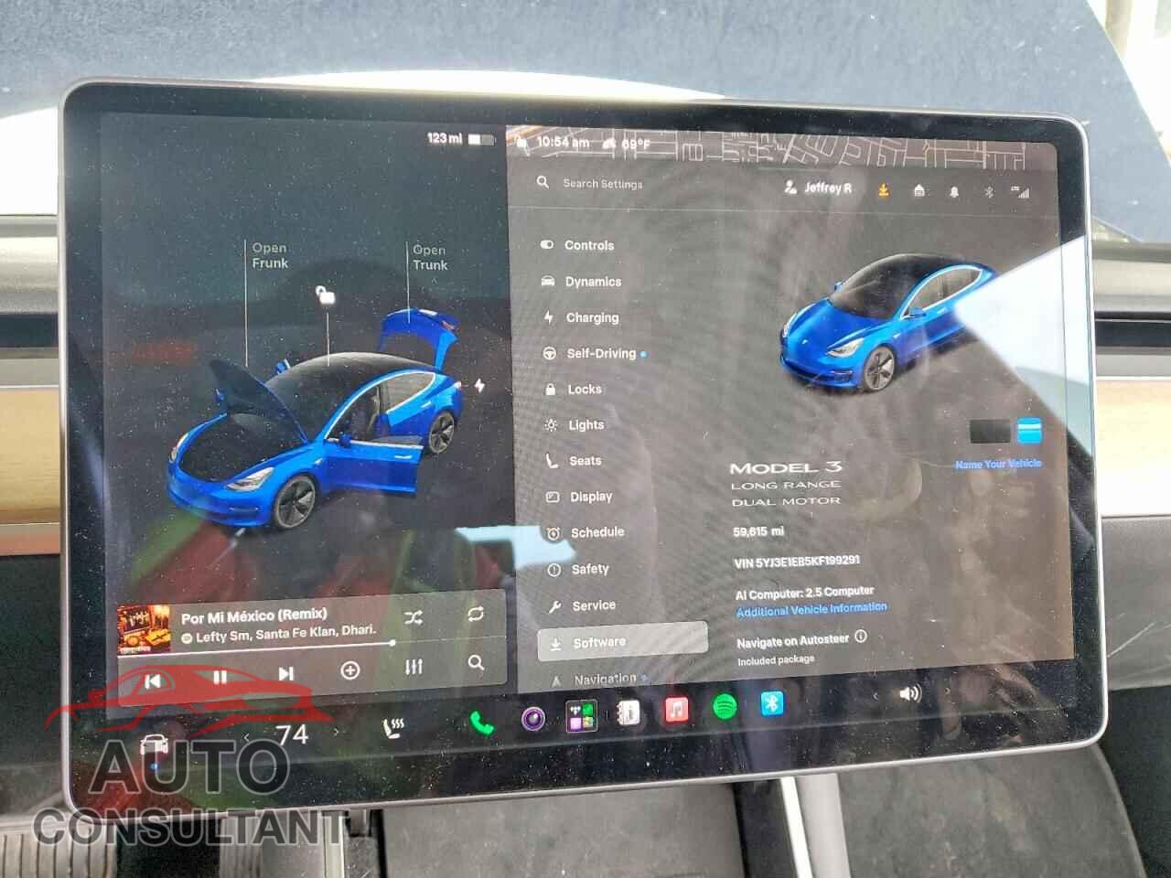 TESLA MODEL 3 2019 - 5YJ3E1EB5KF199291