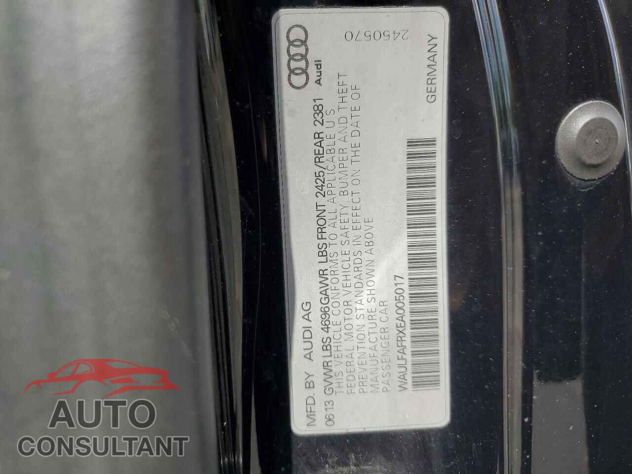 AUDI A5 2014 - WAULFAFRXEA005017