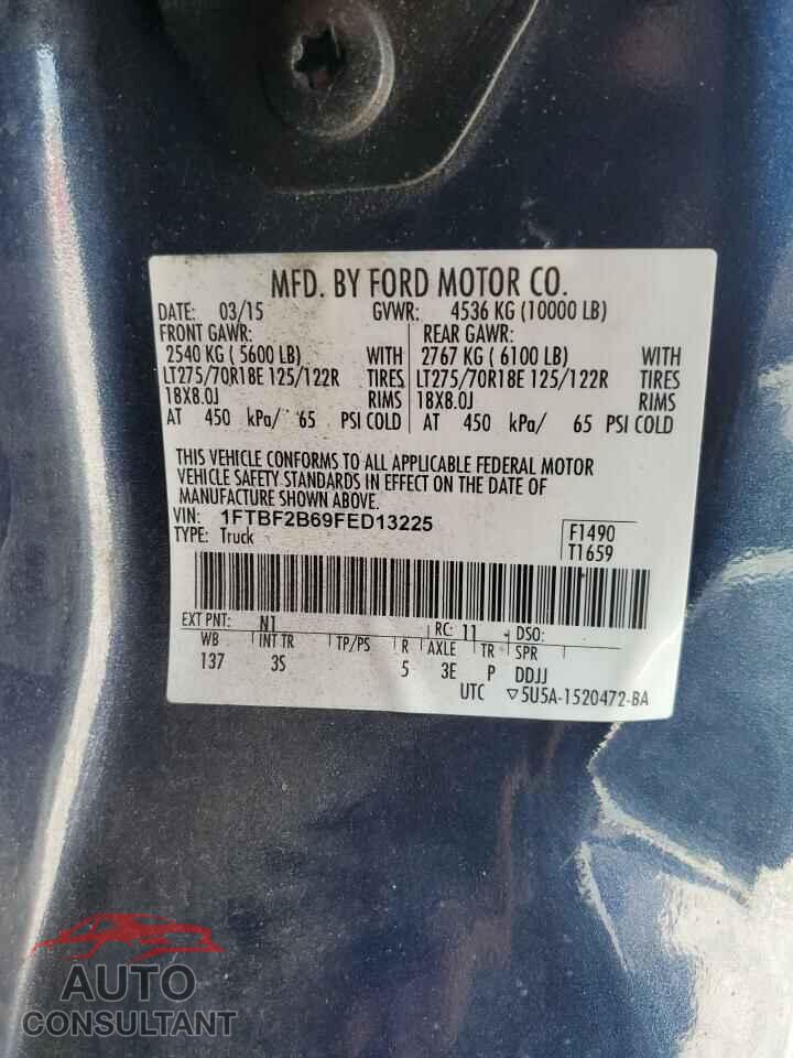 FORD F250 2015 - 1FTBF2B69FED13225