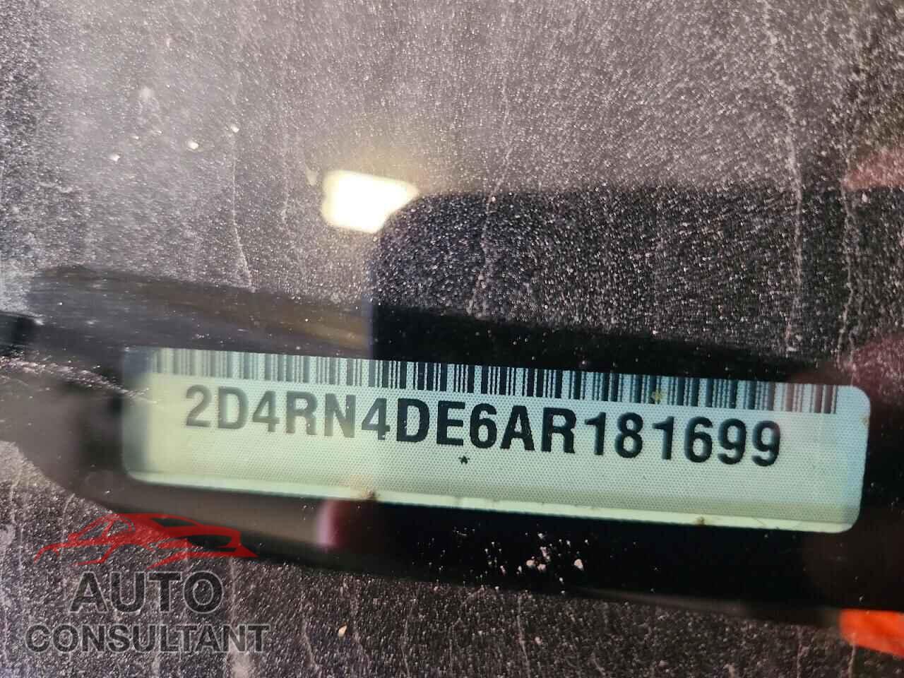 DODGE CARAVAN 2010 - 2D4RN4DE6AR181699