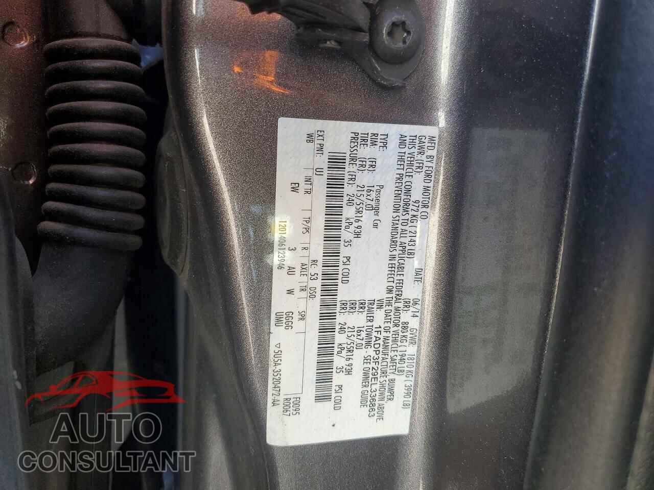 FORD FOCUS 2014 - 1FADP3F29EL336863