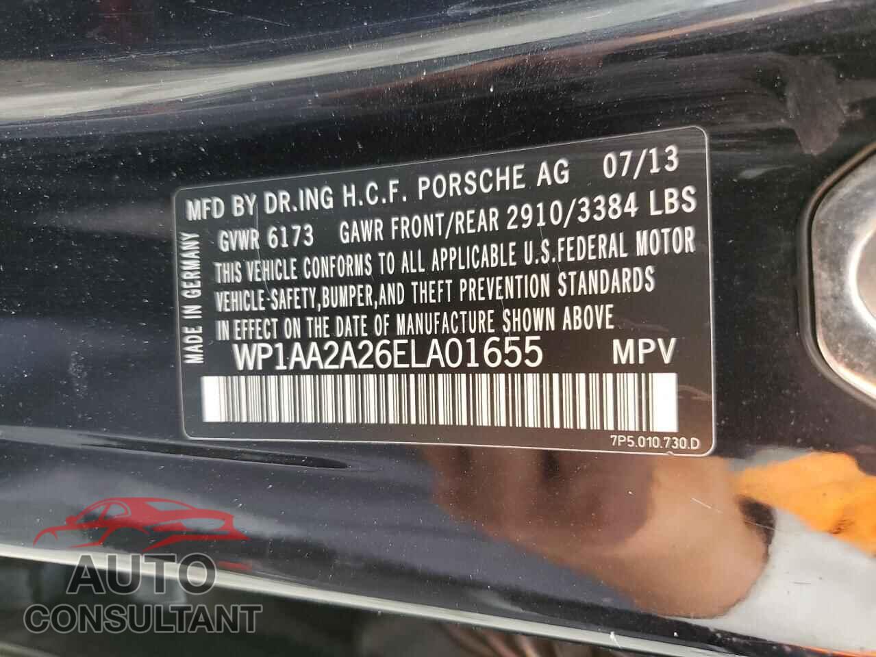 PORSCHE CAYENNE 2014 - WP1AA2A26ELA01655