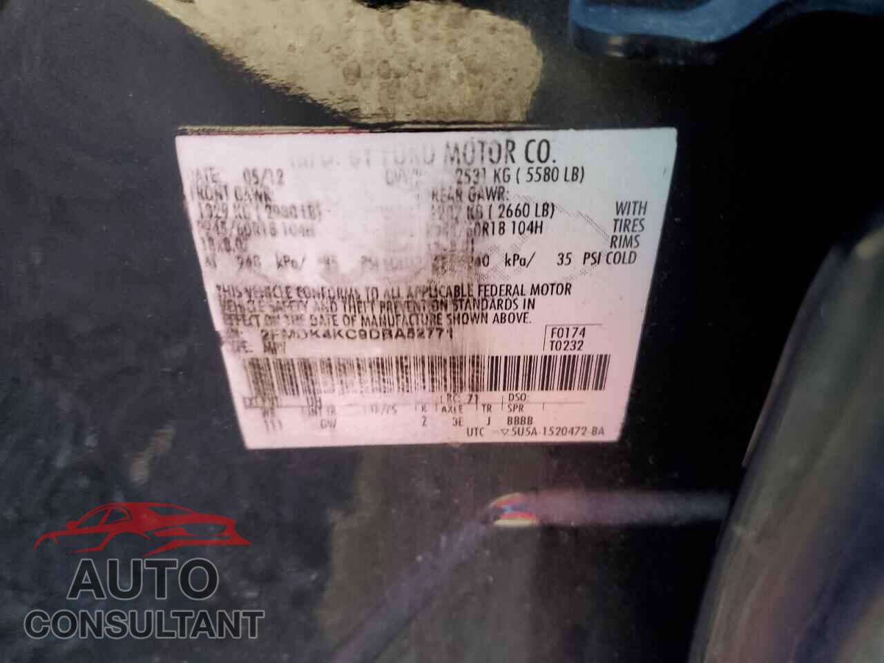 FORD EDGE 2013 - 2FMDK4KC9DBA52771