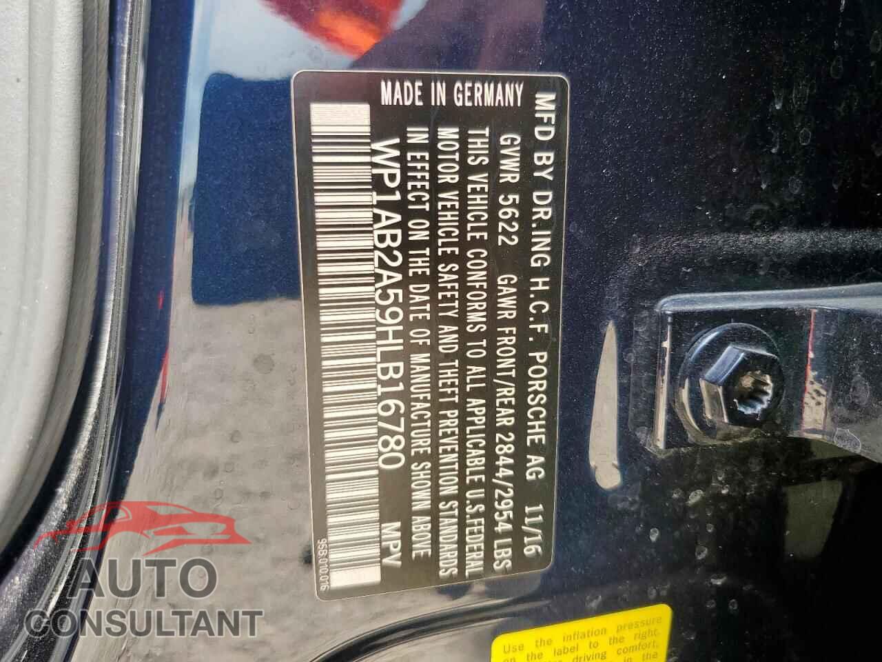 PORSCHE MACAN 2017 - WP1AB2A59HLB16780