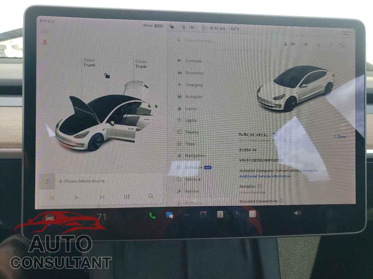 TESLA MODEL 3 2021 - 5YJ3E1EAXMF091596