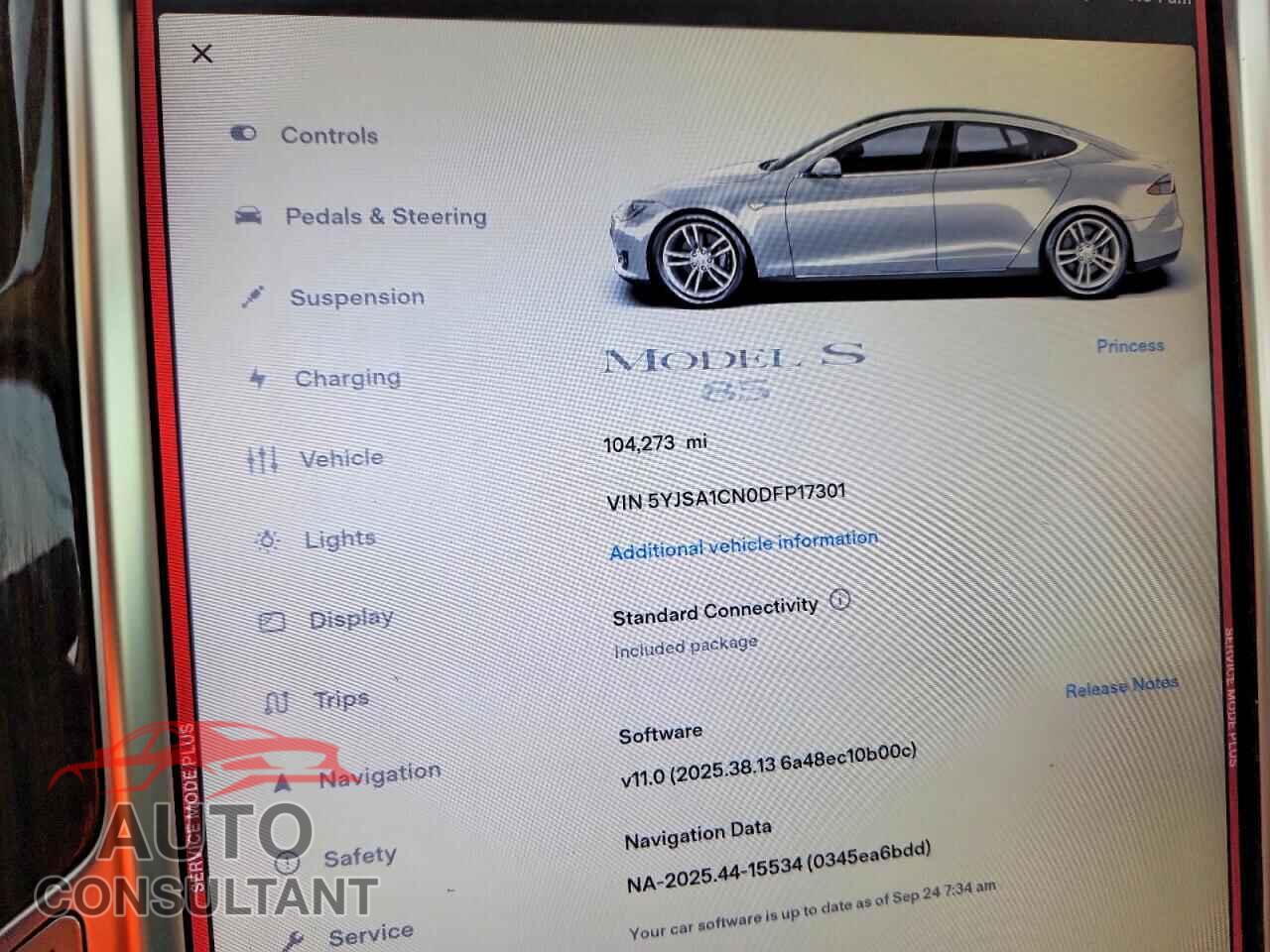 TESLA MODEL S 2013 - 5YJSA1CN0DFP17301
