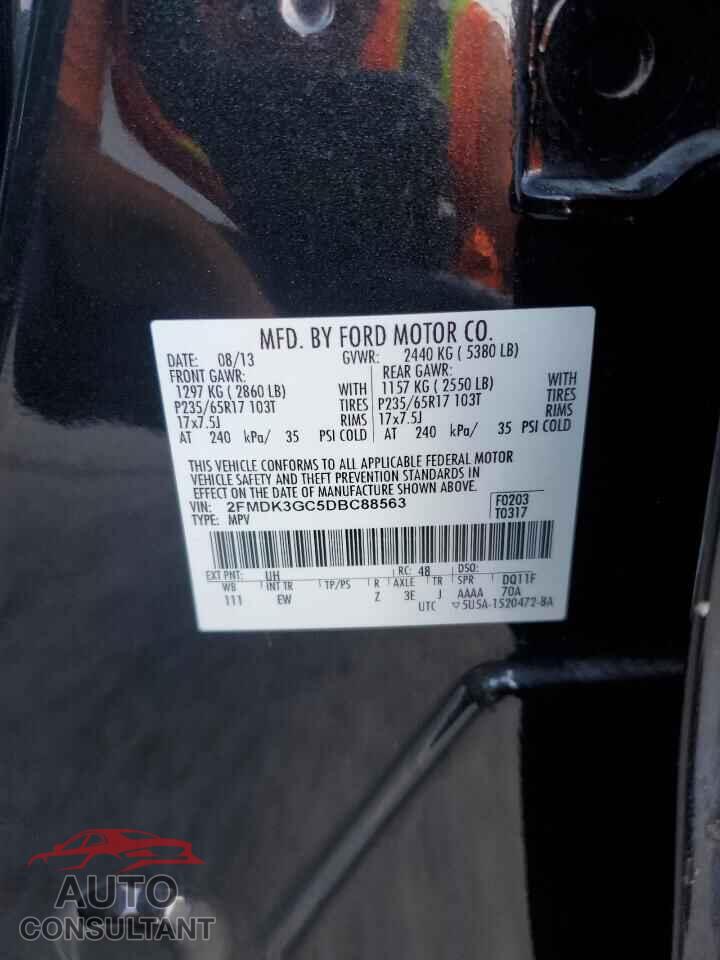 FORD EDGE 2013 - 2FMDK3GC5DBC88563