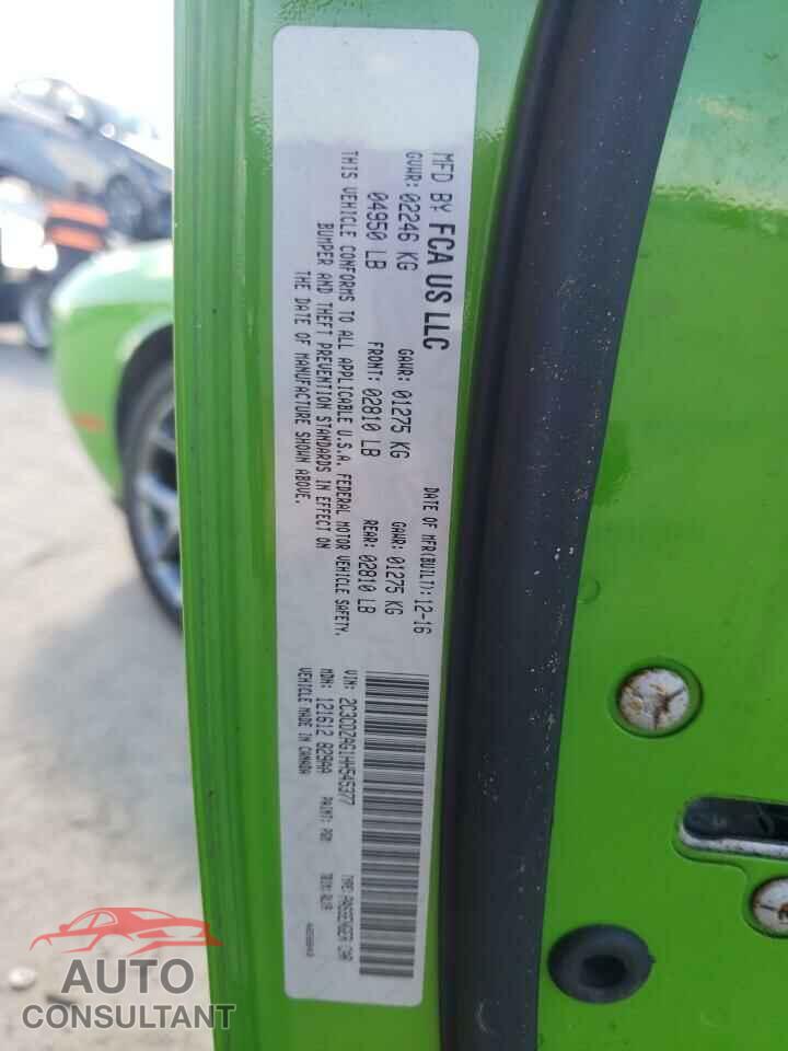 DODGE CHALLENGER 2017 - 2C3CDZAG1HH545377