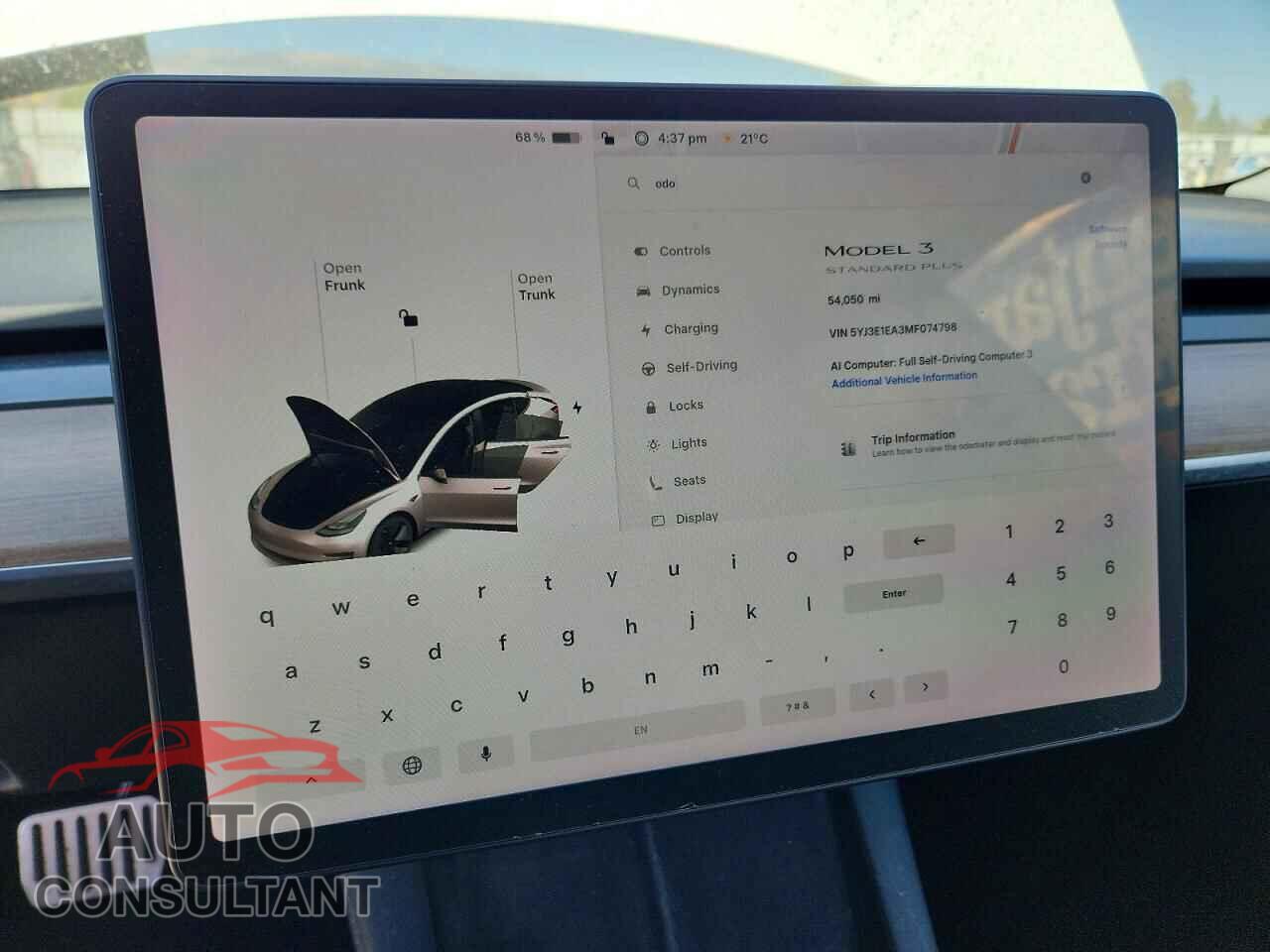 TESLA MODEL 3 2021 - 5YJ3E1EA3MF074798