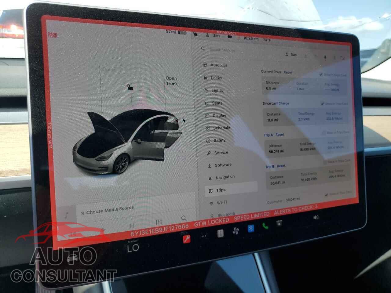 TESLA MODEL 3 2018 - 5YJ3E1EB9JF127668