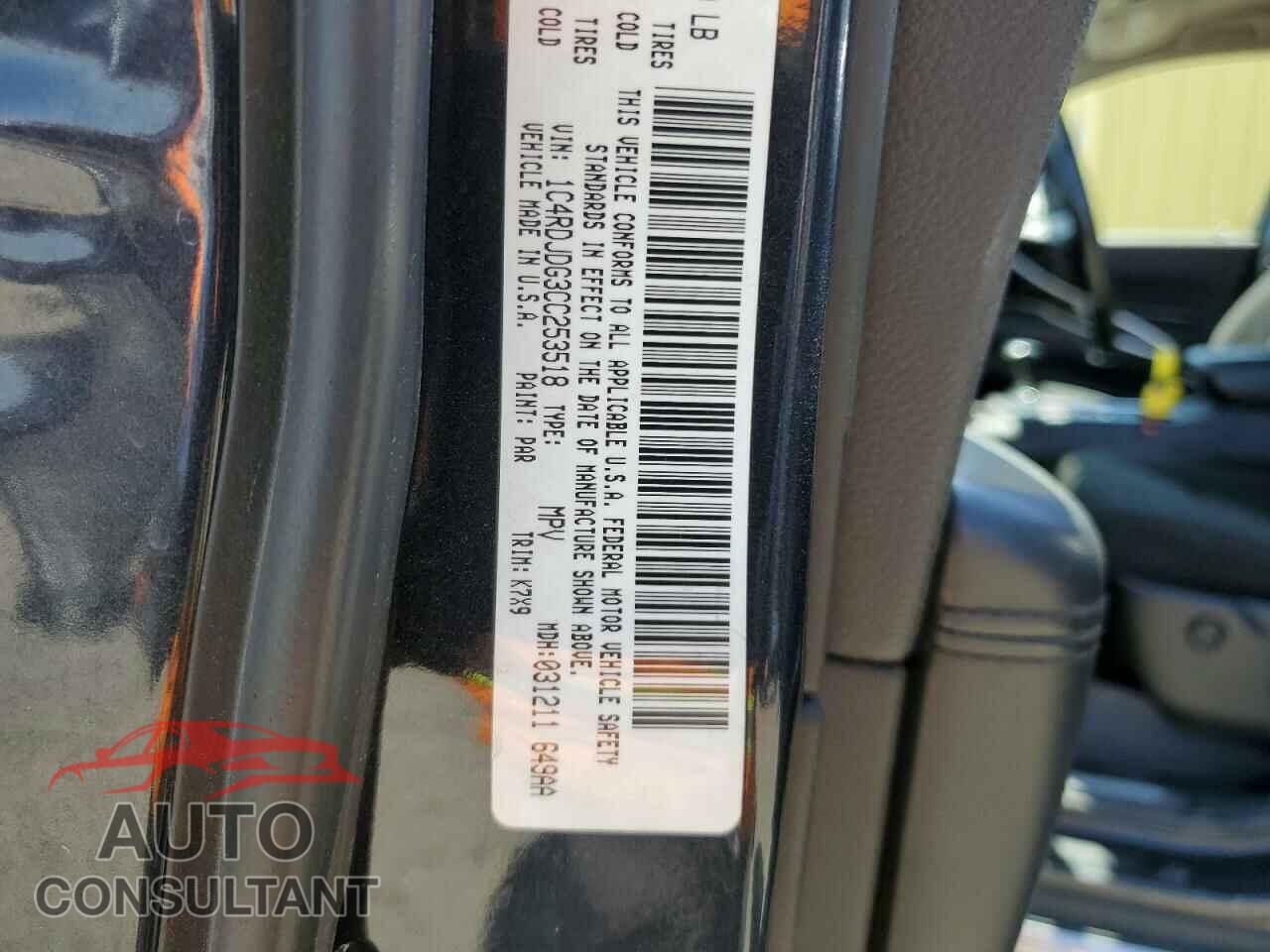 DODGE DURANGO 2012 - 1C4RDJDG3CC253518