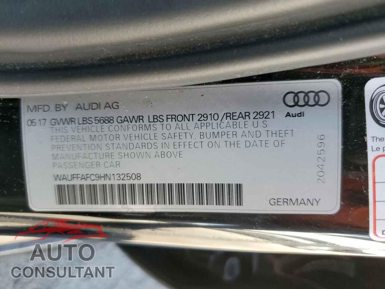 AUDI S6/RS6 2017 - WAUFFAFC9HN132508