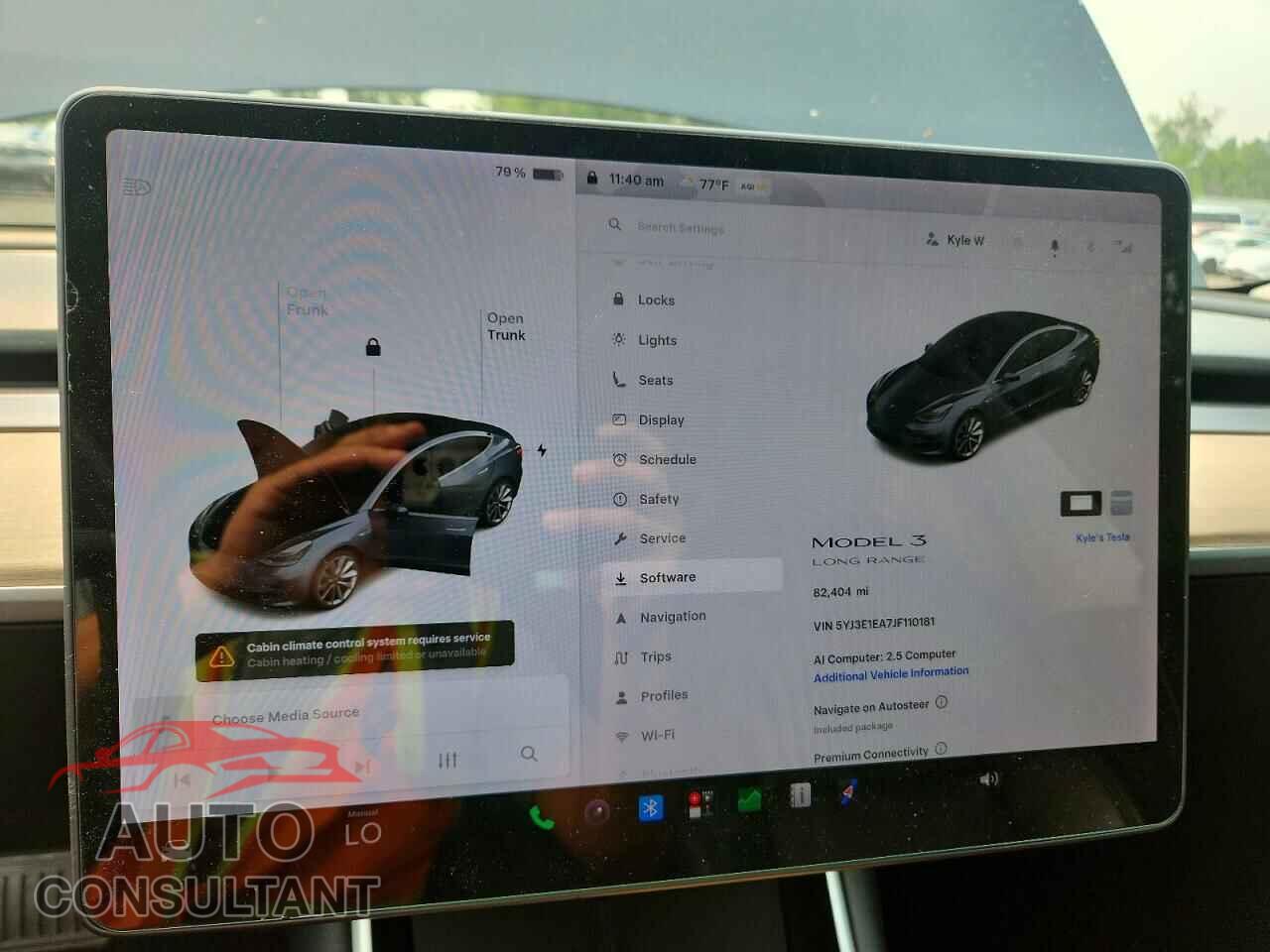 TESLA MODEL 3 2018 - 5YJ3E1EA7JF110181