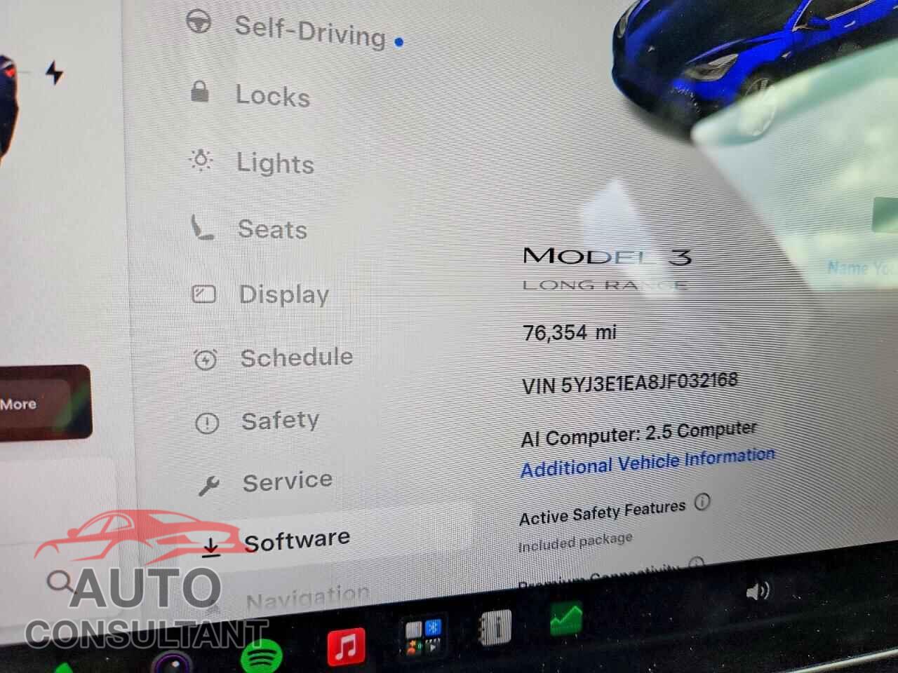 TESLA MODEL 3 2018 - 5YJ3E1EA8JF032168