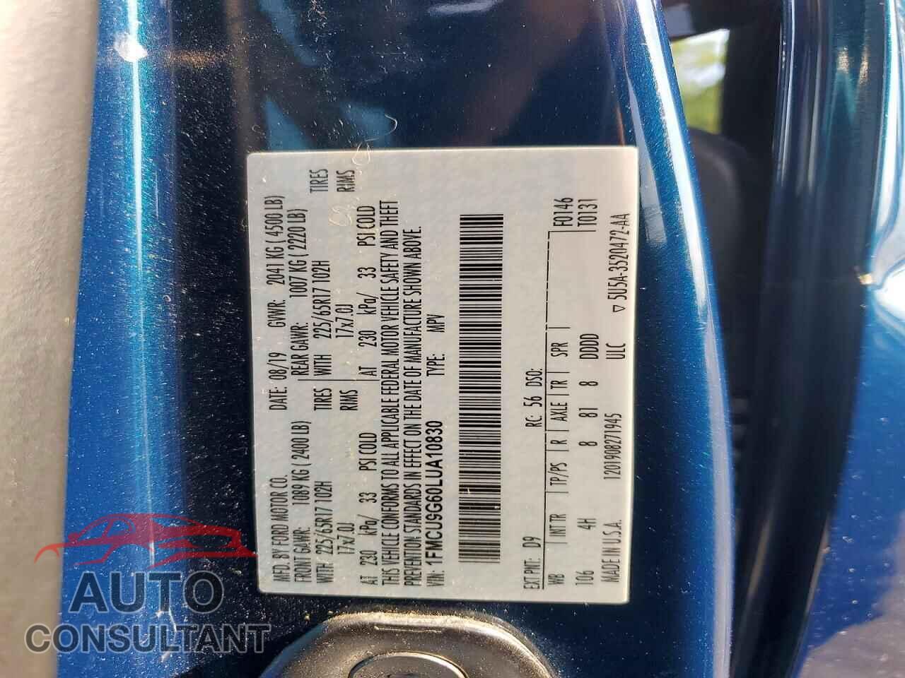FORD ESCAPE 2020 - 1FMCU9G60LUA10830