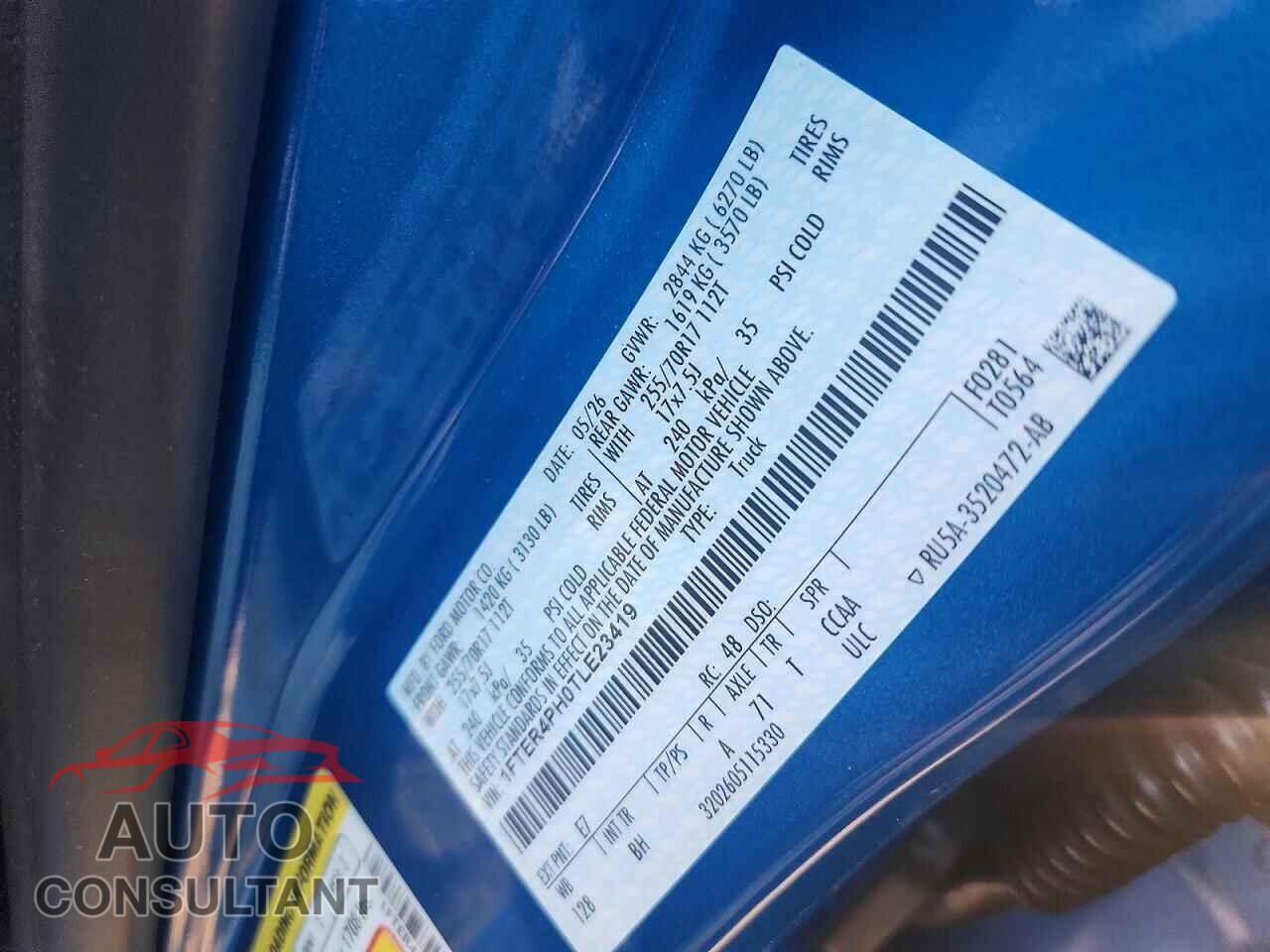 FORD RANGER 2026 - 1FTER4PH0TLE23419